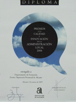 Diploma del Premio de Calidad del año 2007